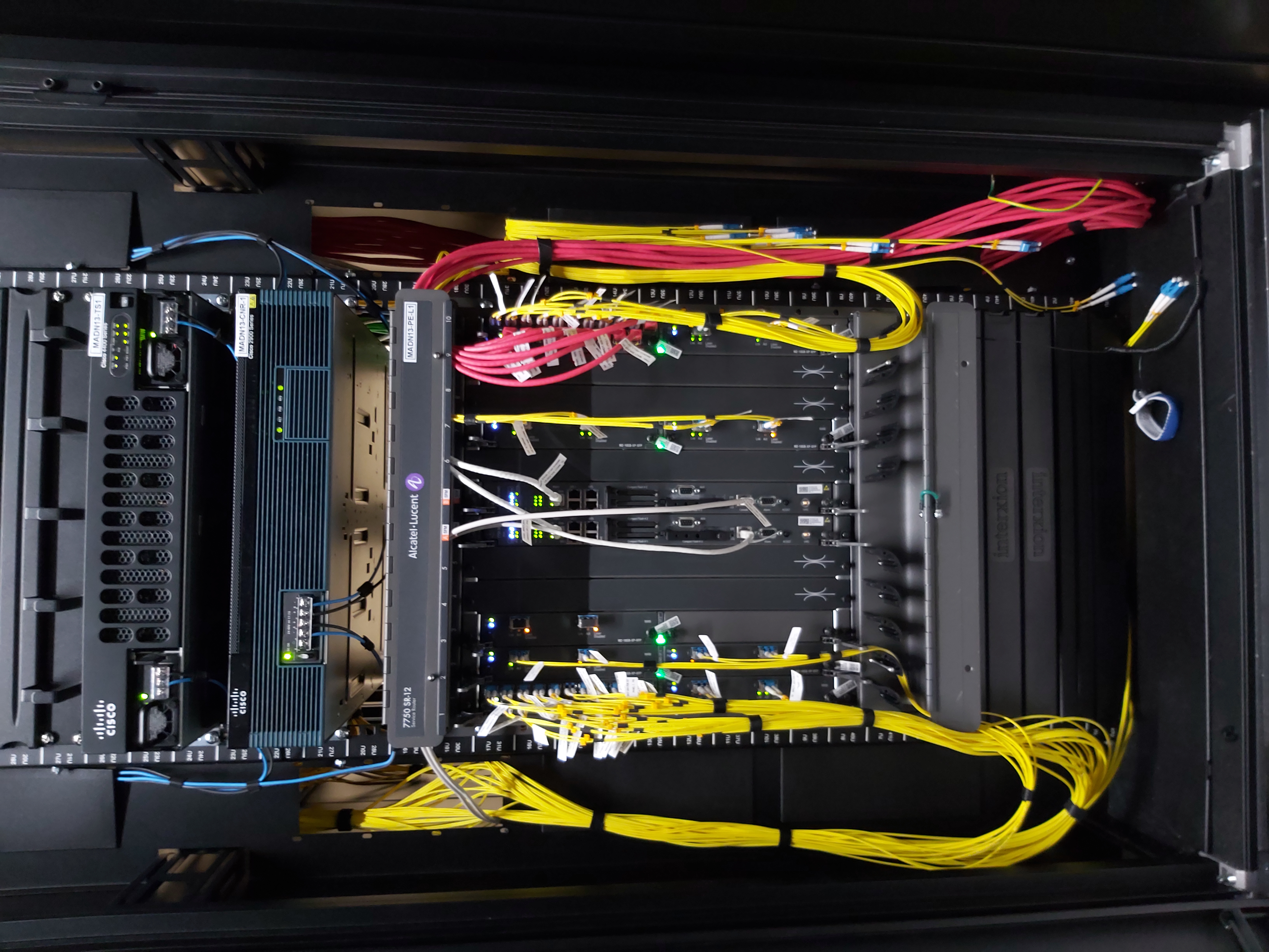 rack de infraestructura de red