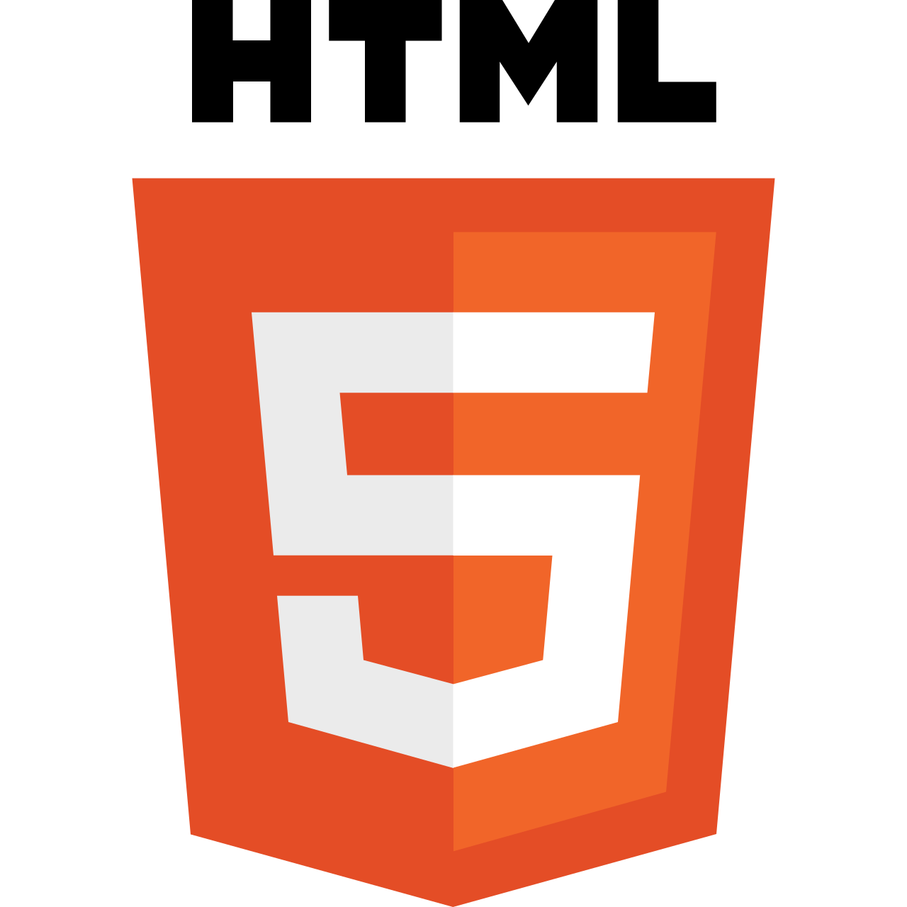 Logotipo de HTML5 para desarrollo web en HTML puro