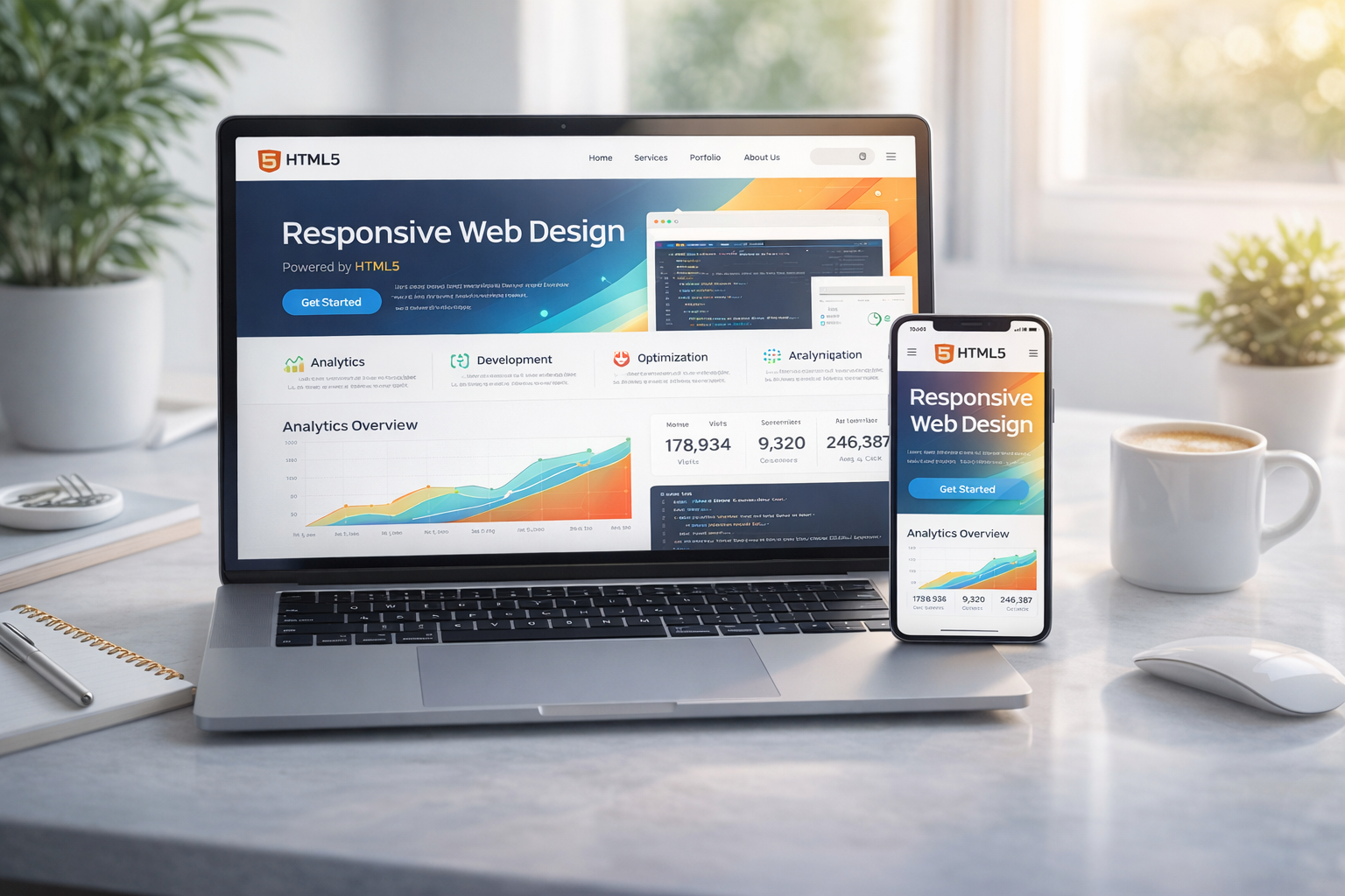 Ejemplo de desarrollo web en HTML puro