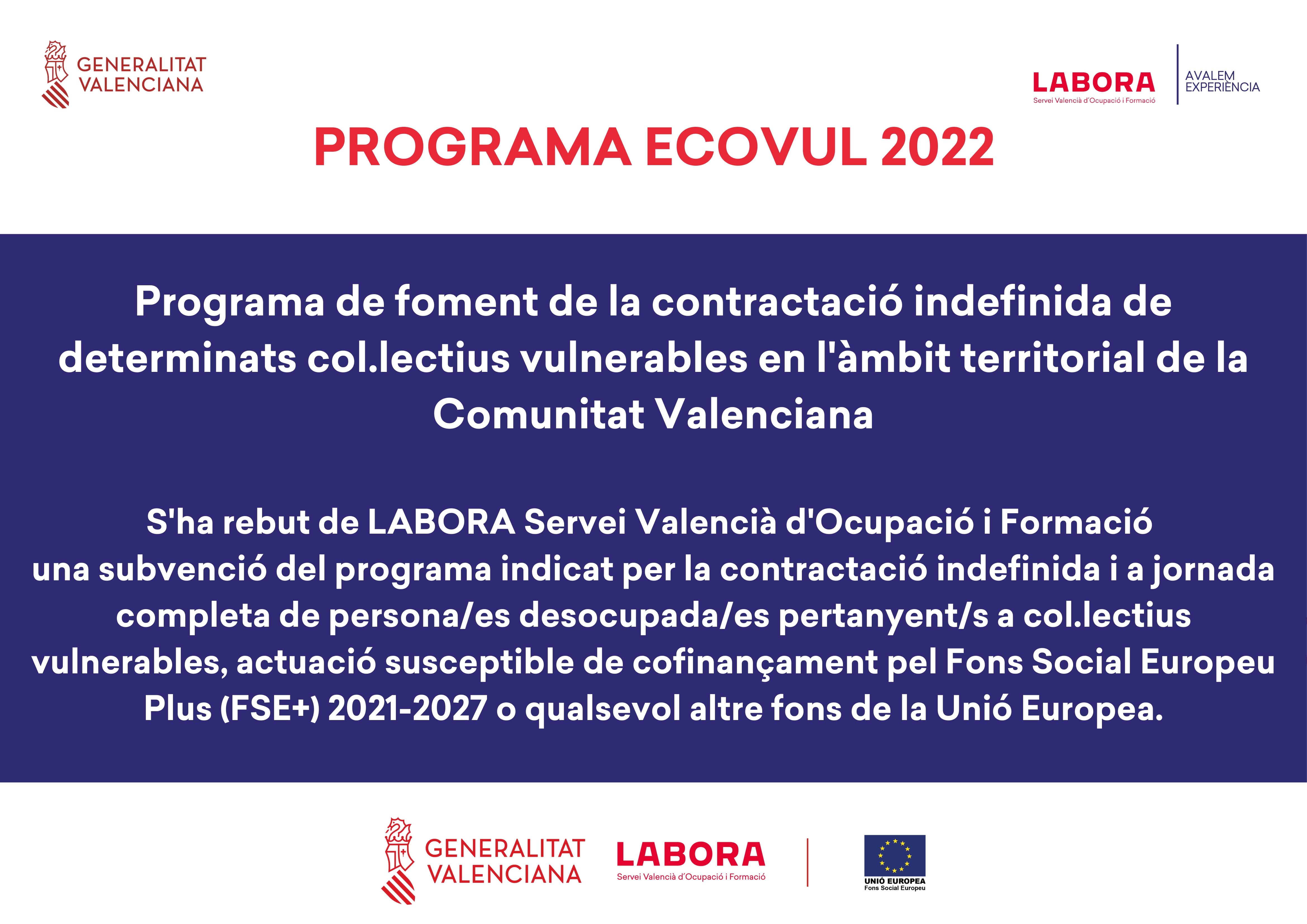 Fondo Social Europeo - ECOVUL